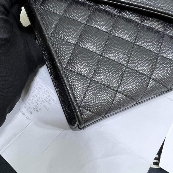 A107- ๐ฏ % authentic YLS Envelope Medium chain shoulder bag - Picture 9 of 17